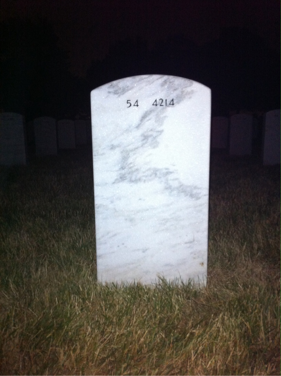Back of headstone — Mary Burch