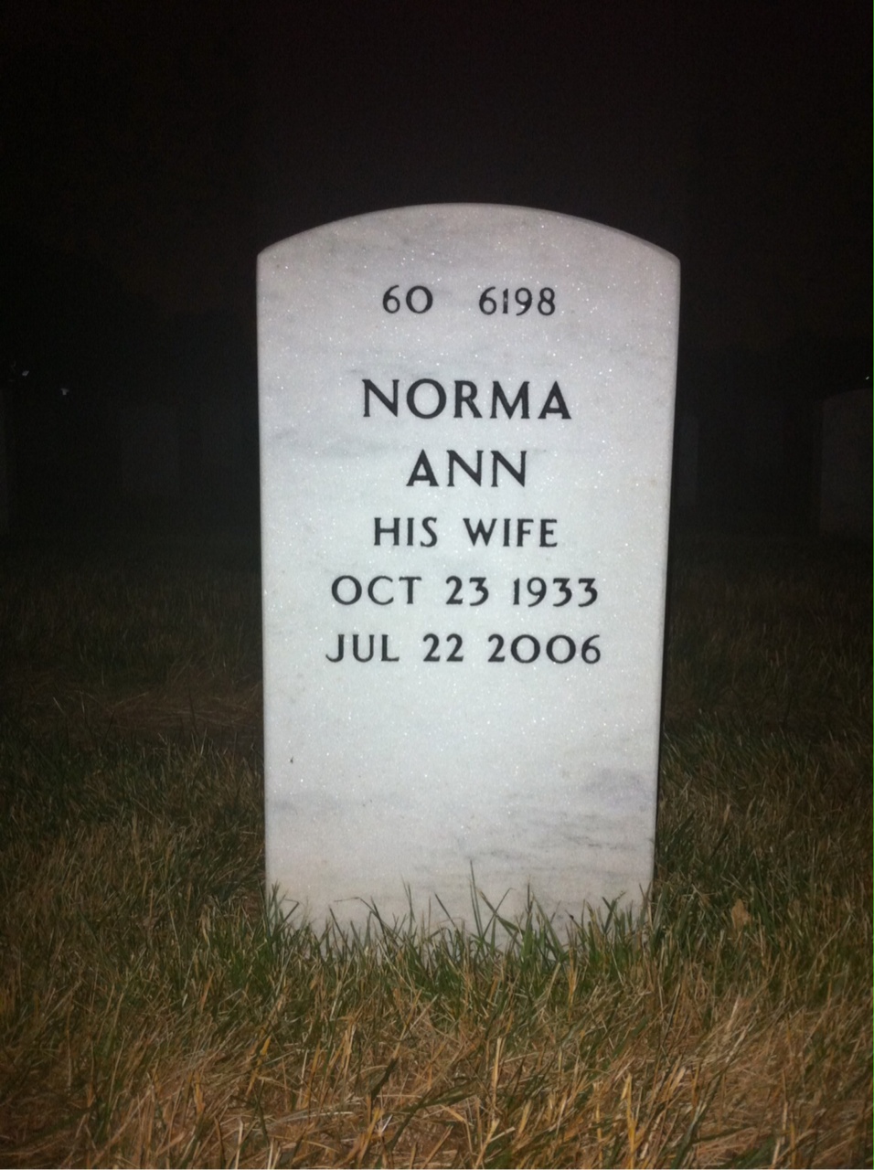 Back of headstone — Charlie Parker