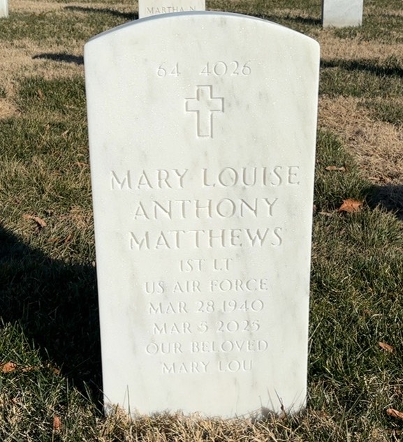 Back of headstone — Richard Matthews