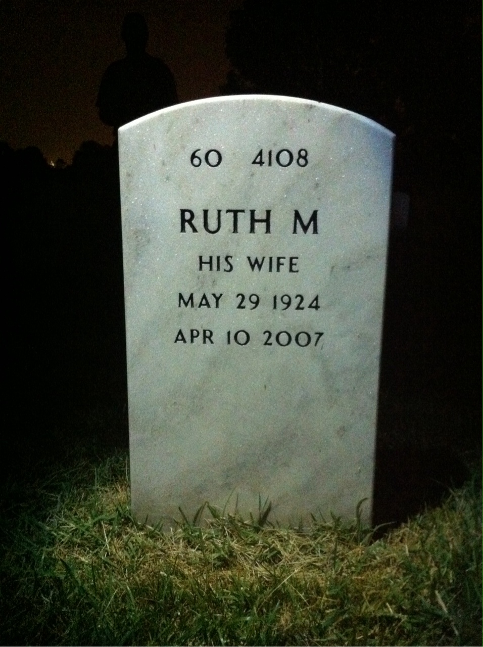 Back of headstone — Leigh Wheeler