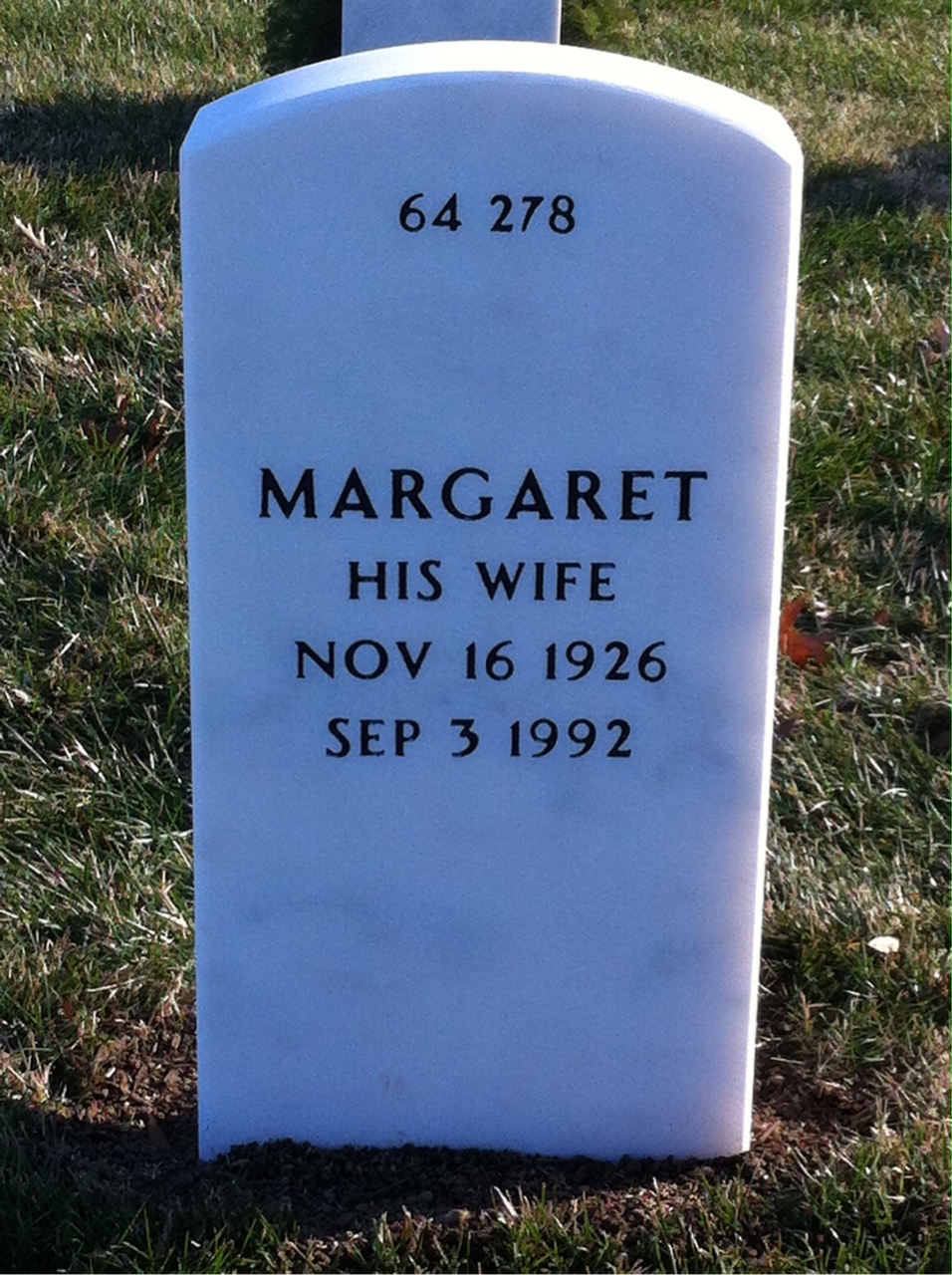 Back of headstone — Lester Bell