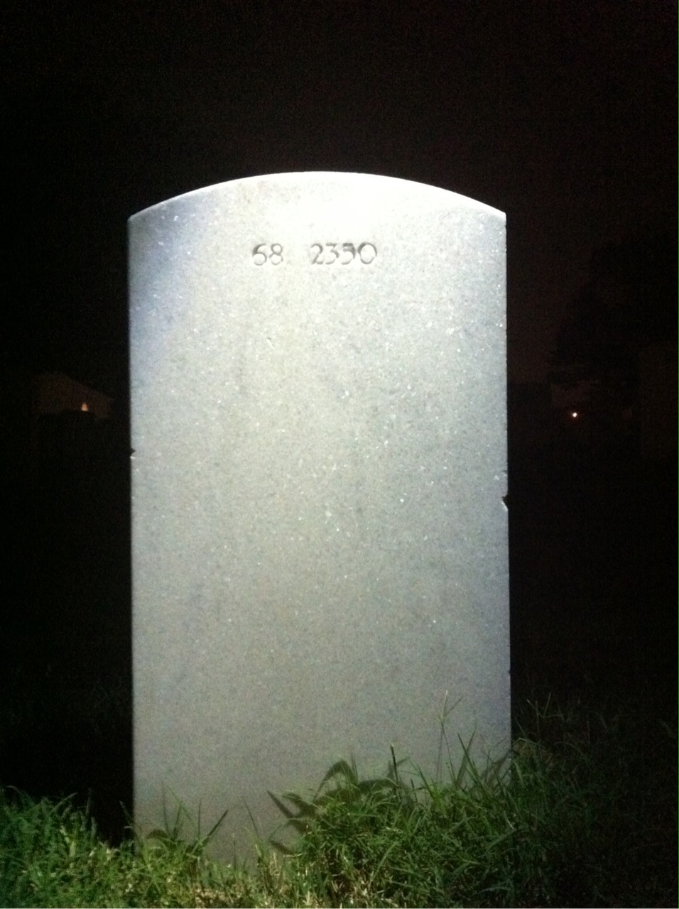 Back of headstone — Zeno B Wilson