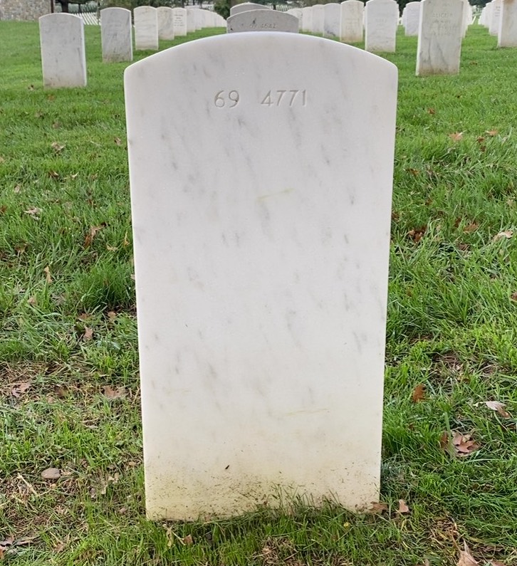 Back of headstone — Sidney Alford