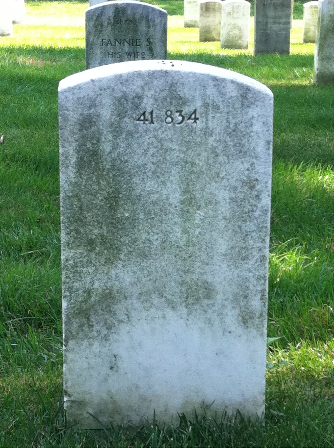 Back of headstone — Charles Banister