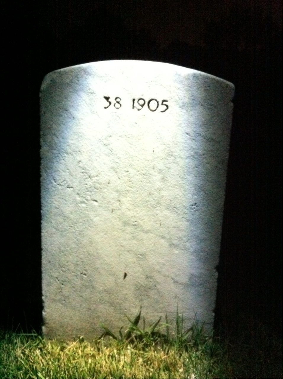 Back of headstone — Bertha Boswell