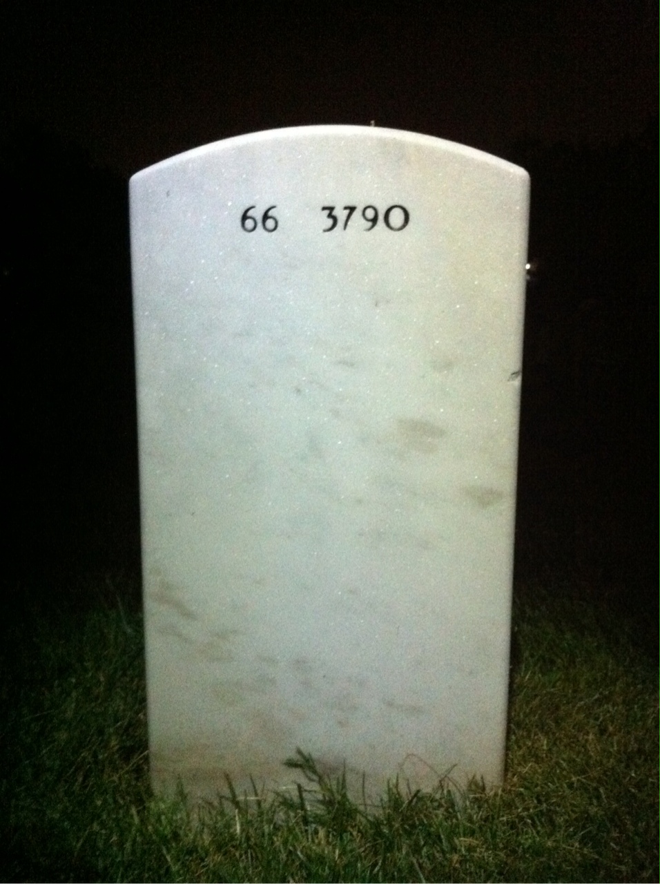 Back of headstone — John Wagner