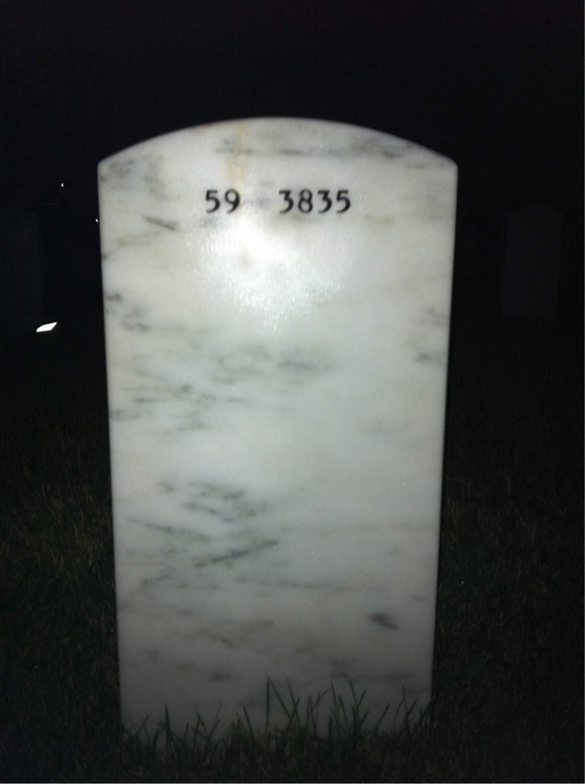 Back of headstone — Kenneth Ferguson