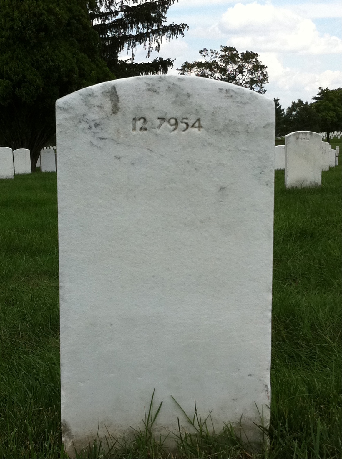 Back of headstone — Malcolm Andrews