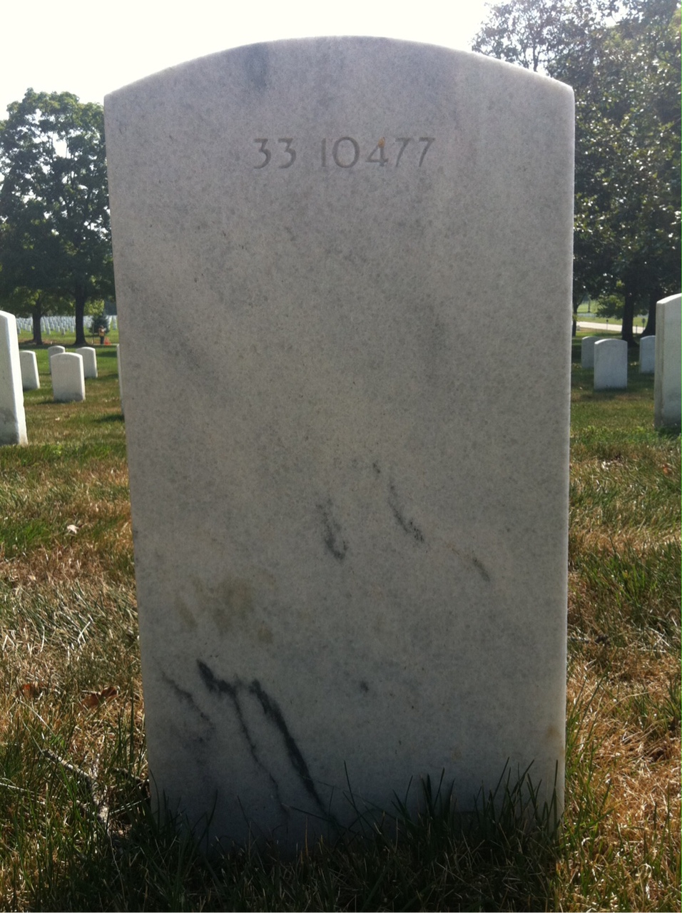 Back of headstone — Katie Babcock