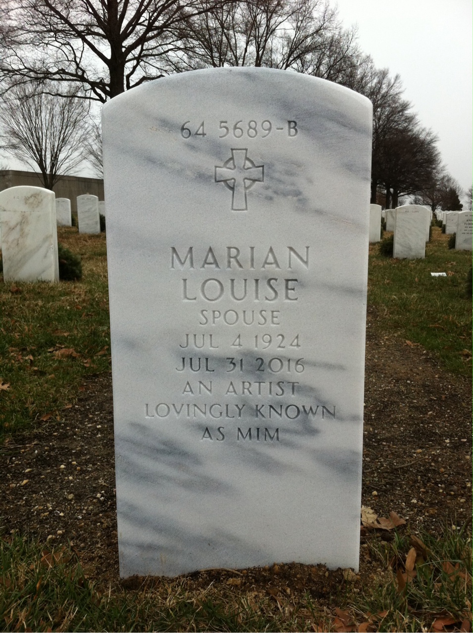 Back of headstone — Edwin Myers