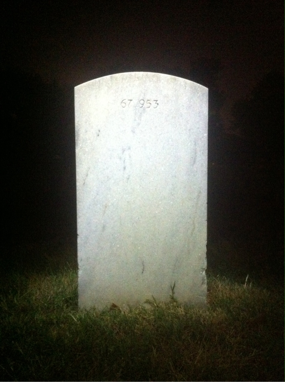 Back of headstone — Byon Morris