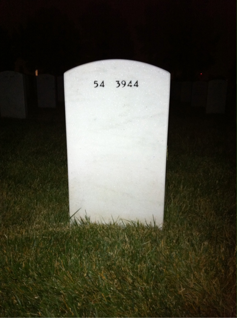 Back of headstone — Loren Burnett