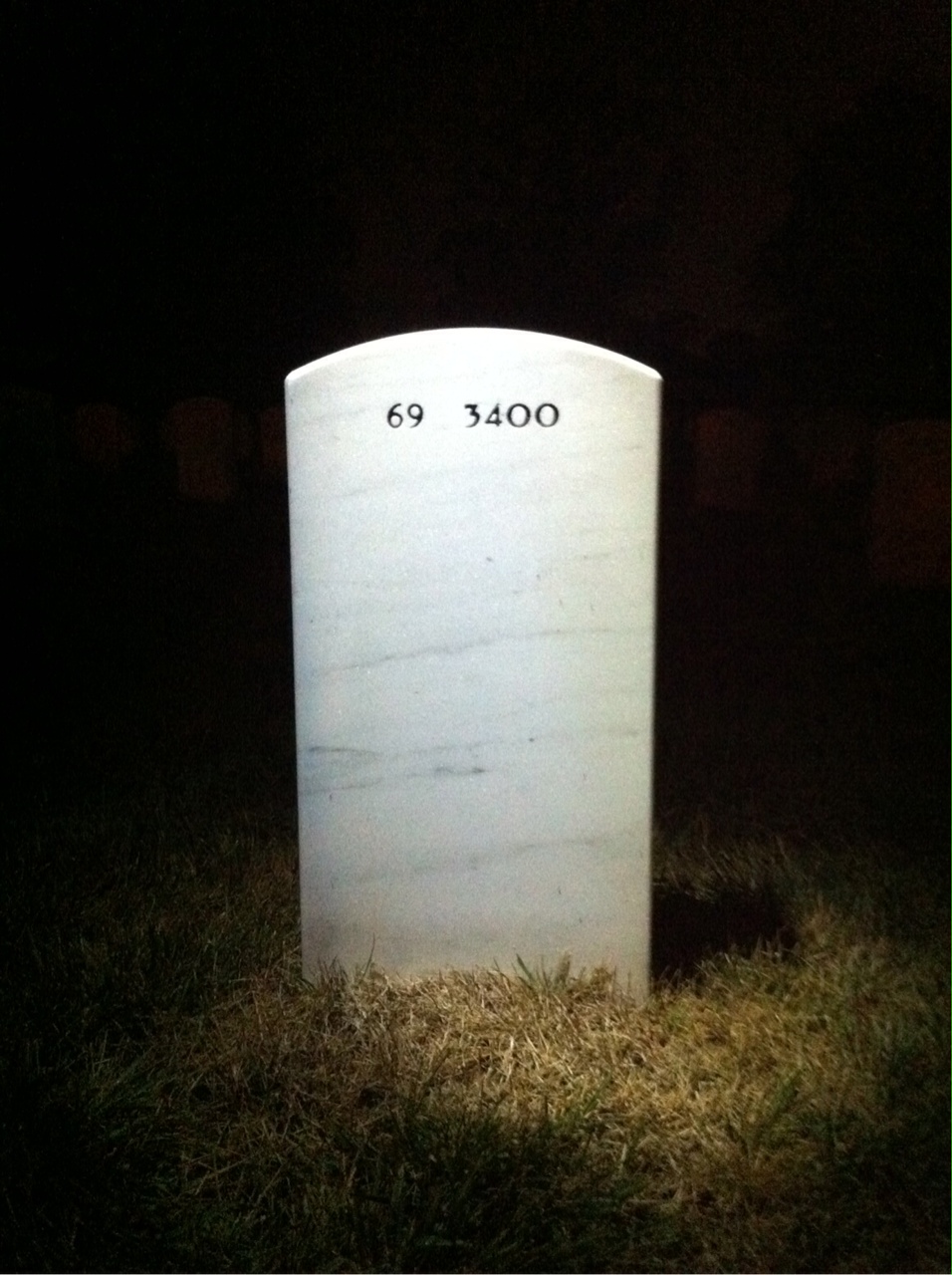 Back of headstone — John Hanby
