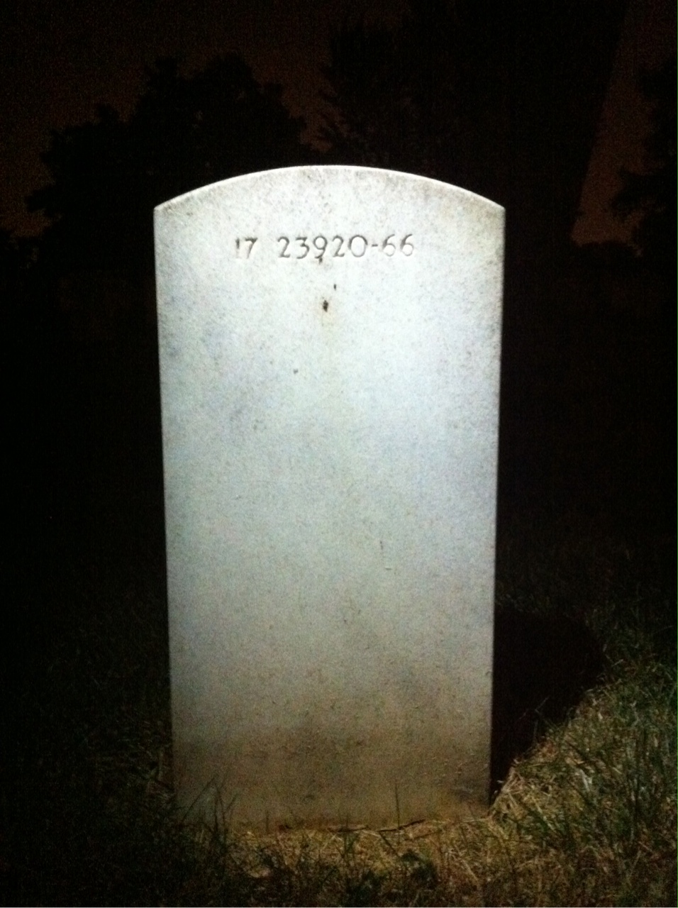 Back of headstone — Florence Moore