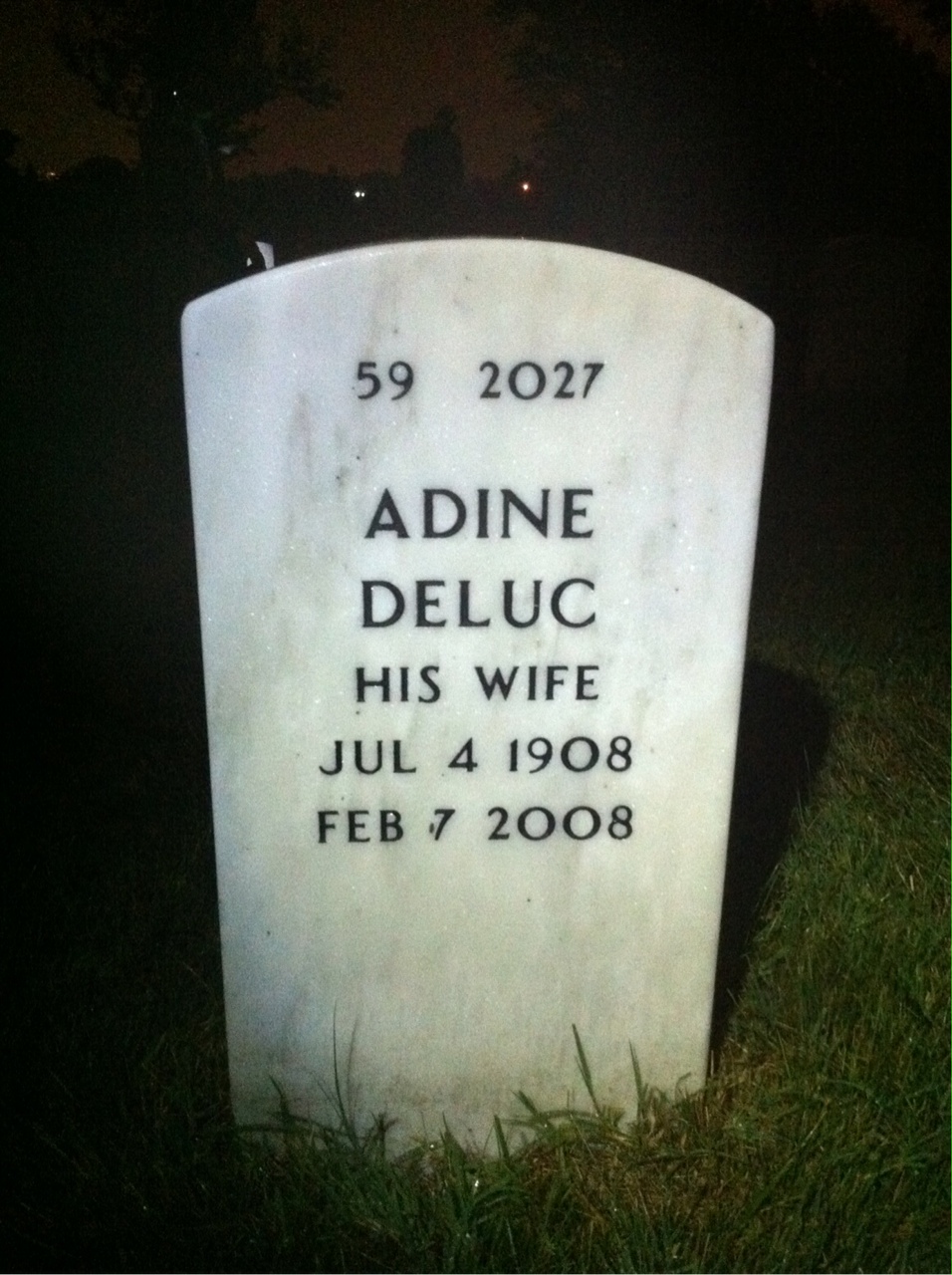 Back of headstone — Marcus Ray