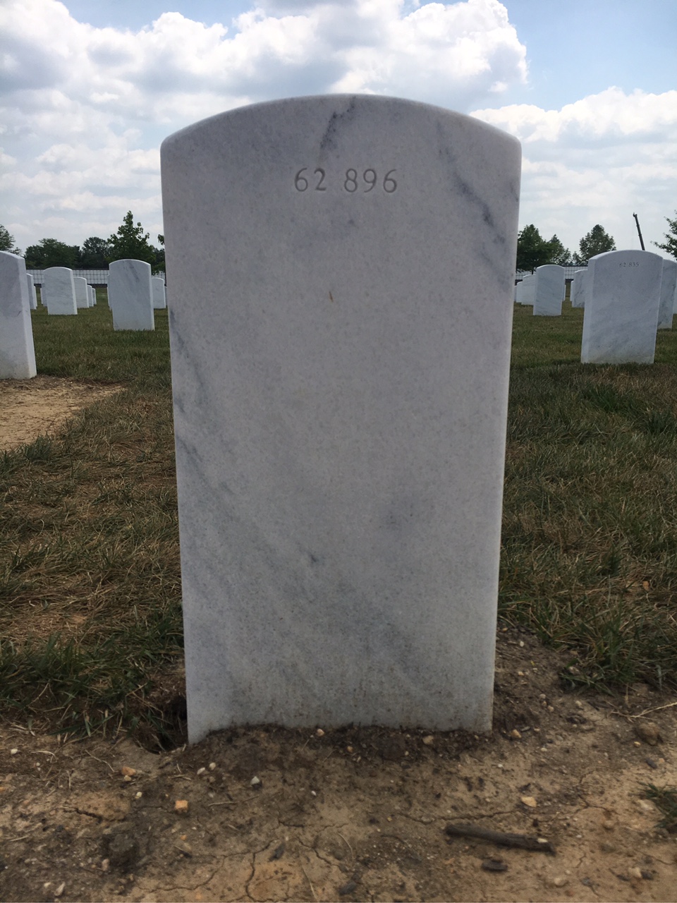 Back of headstone — William Jerome Eck