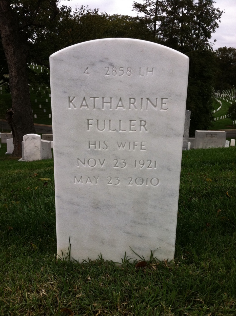 Back of headstone — Thomas Watson