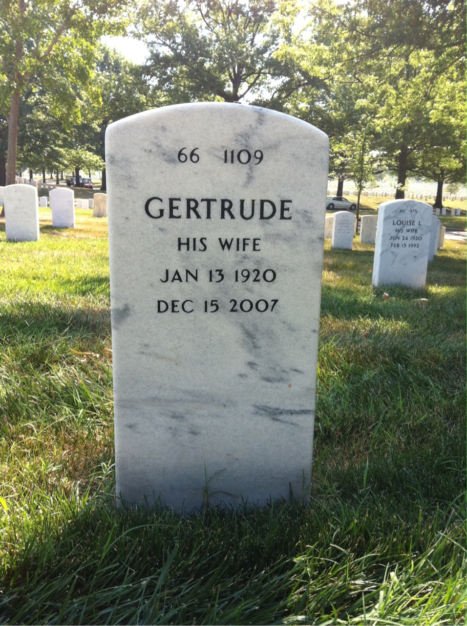 Back of headstone — Paul Rossi