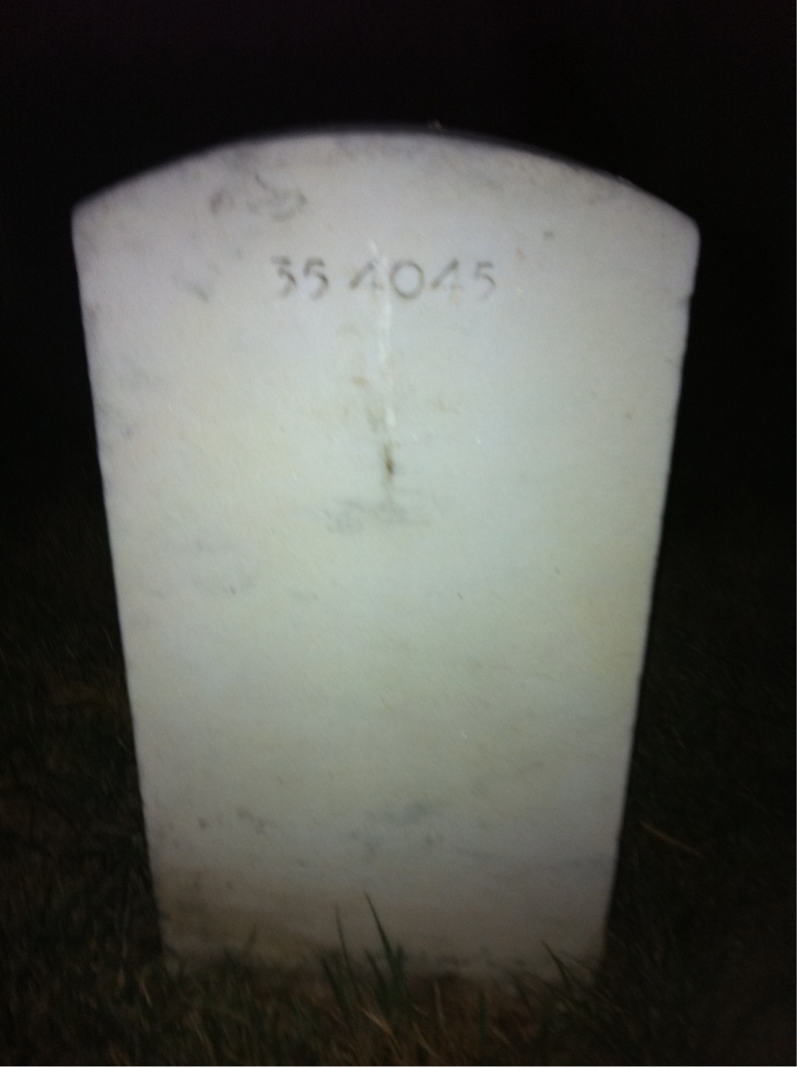 Back of headstone — Charles Morris