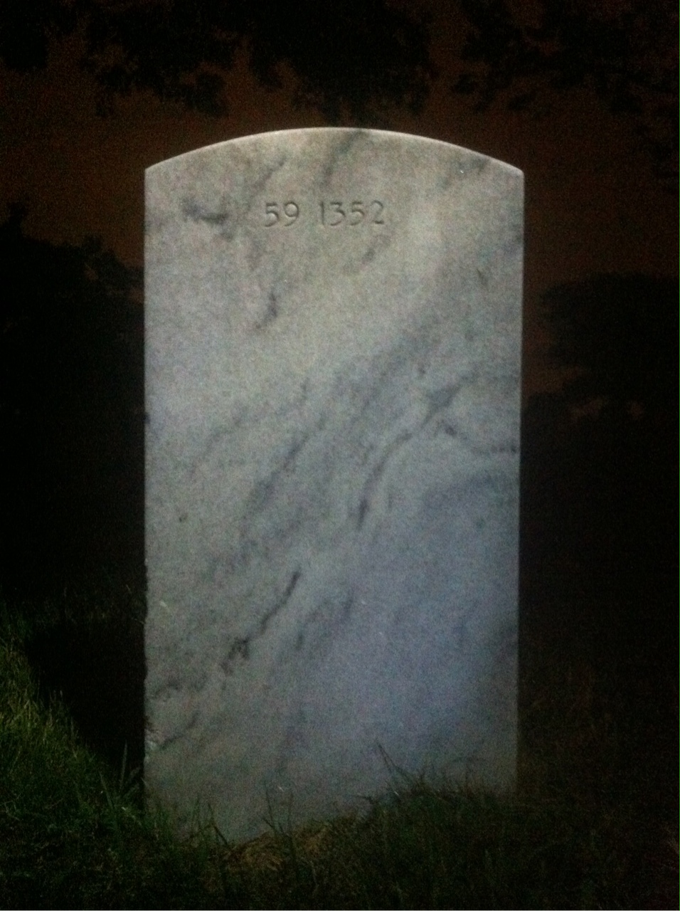 Back of headstone — Thelma Acker