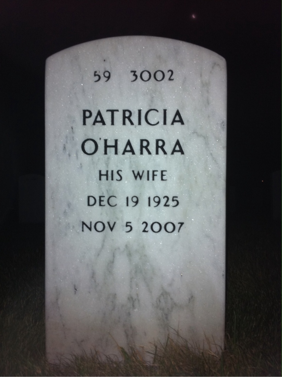 Back of headstone — Bruce Weart