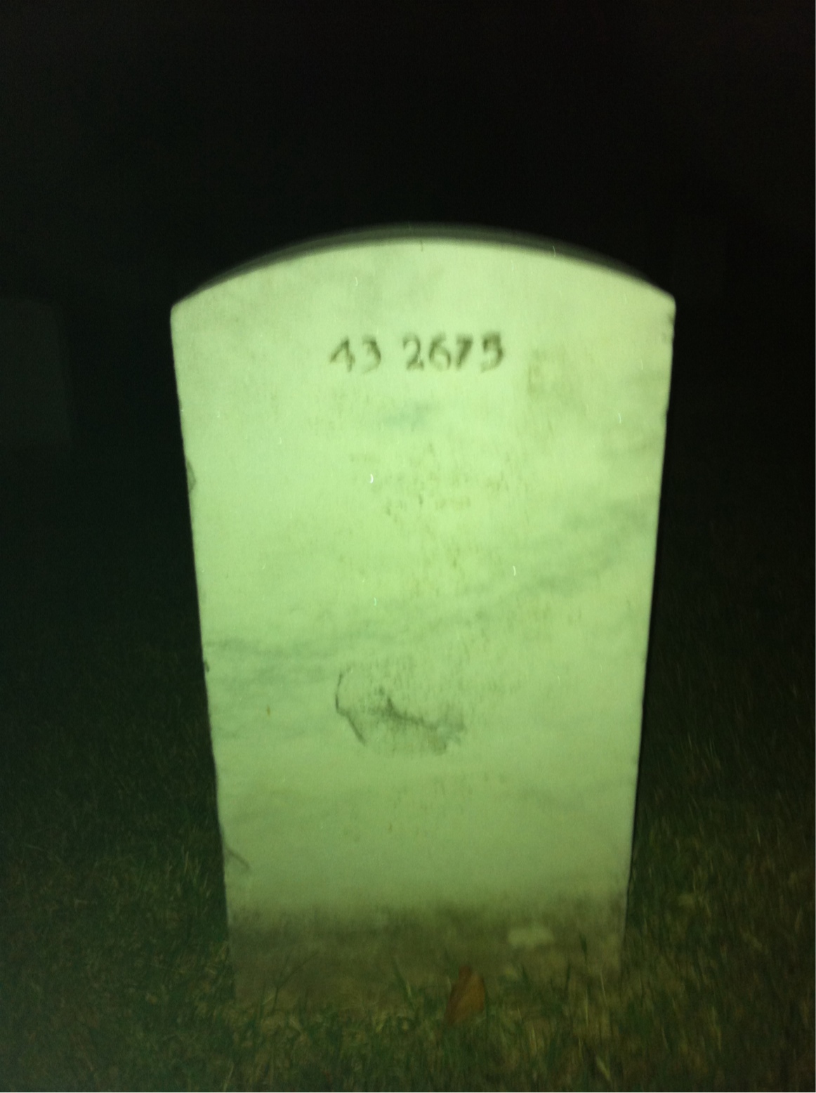 Back of headstone — Vincent Mulligan