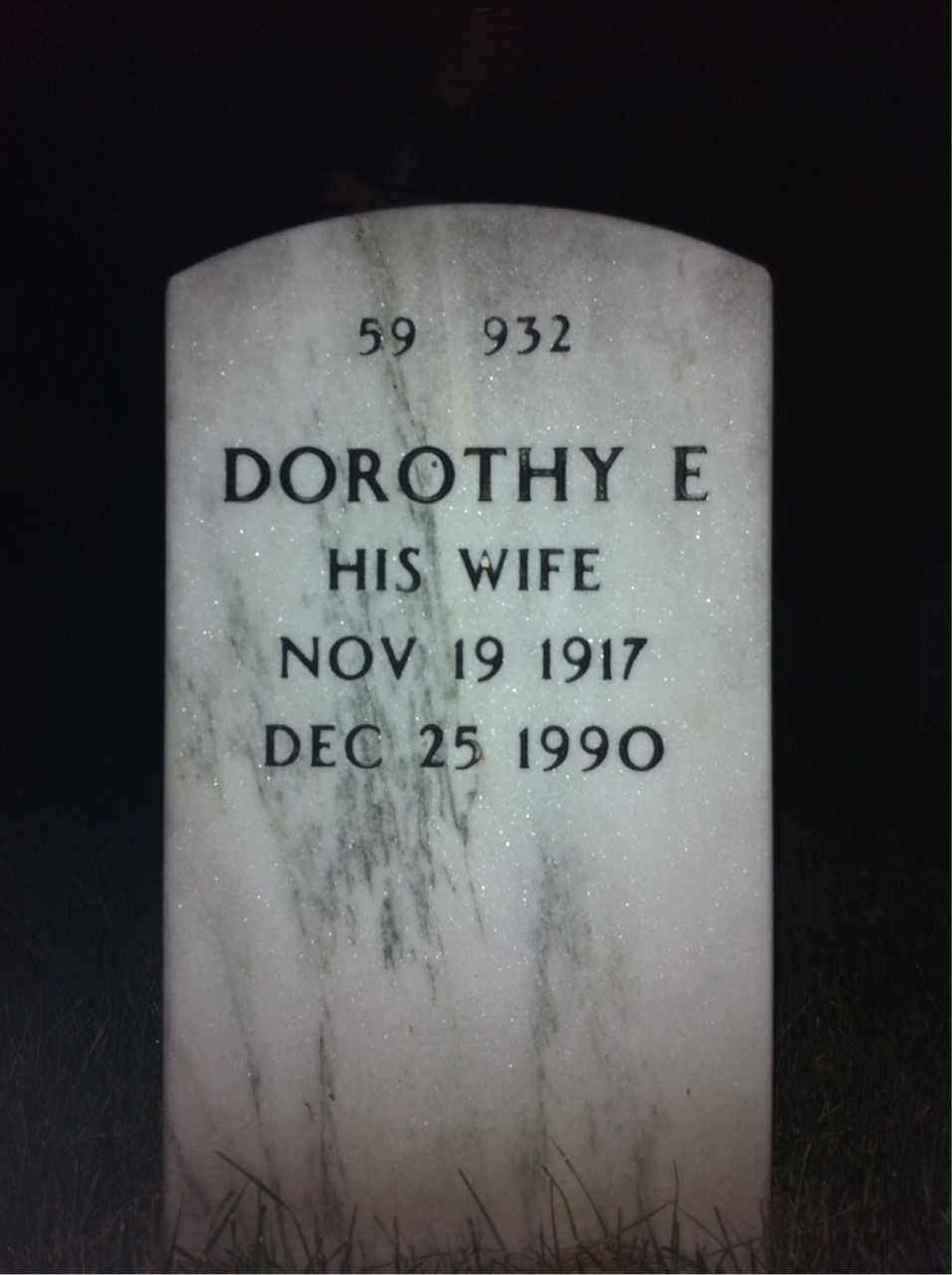 Back of headstone — Alfonso Carbone
