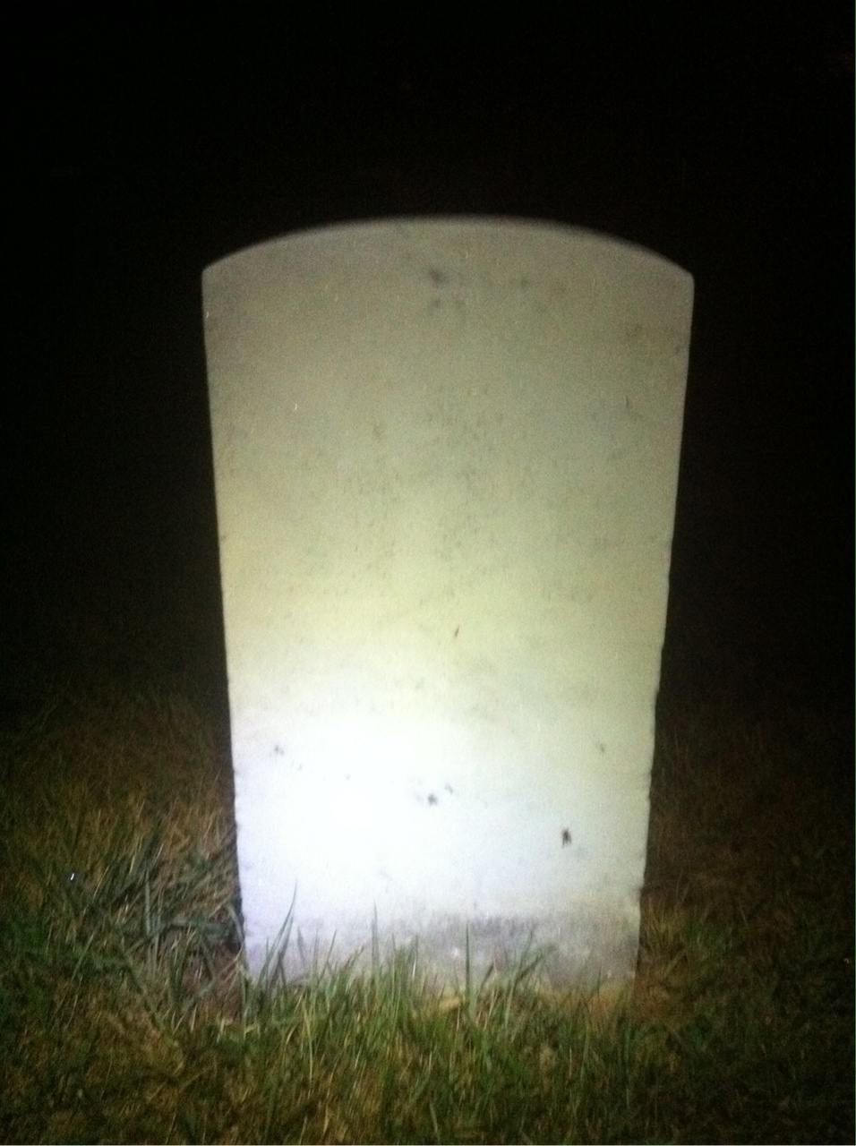 Back of headstone — Hugh Montague