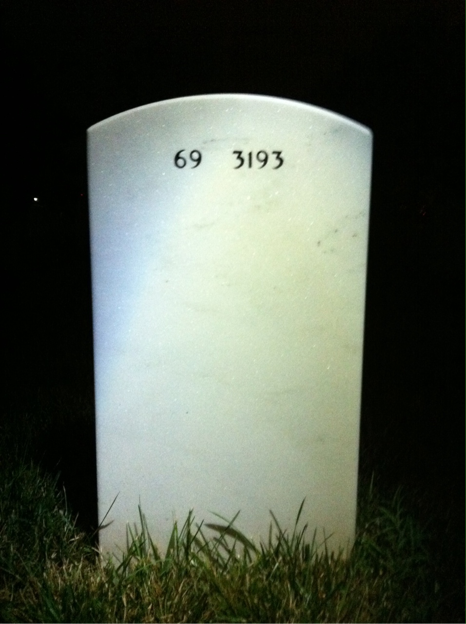 Back of headstone — Paul Klingenberg