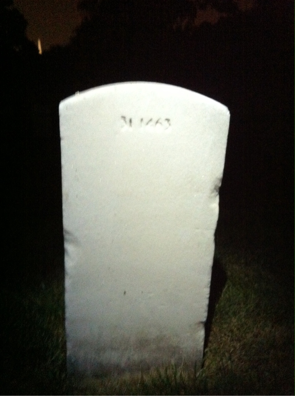 Back of headstone — Thomas Murphy