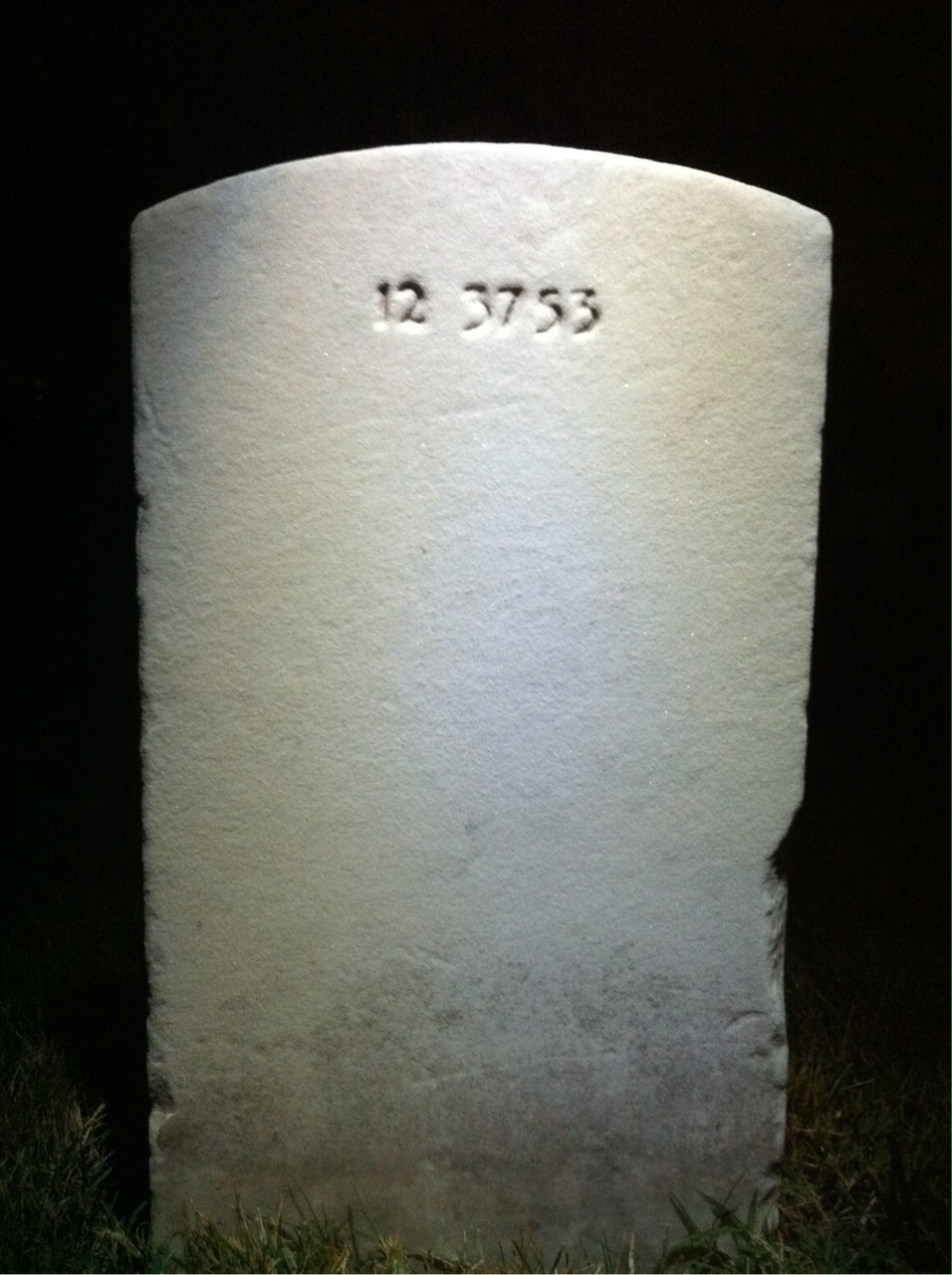 Back of headstone — Forest Mulnix