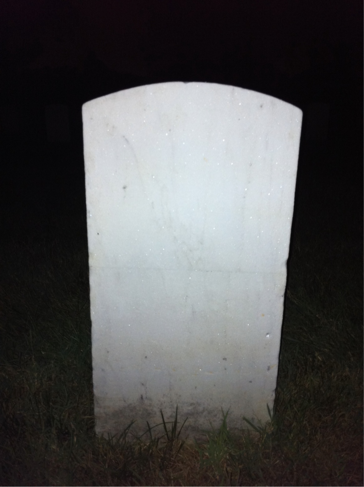 Back of headstone — Paris Baker