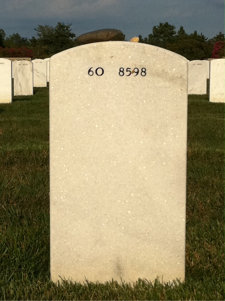 Back of headstone — Jerry Patton