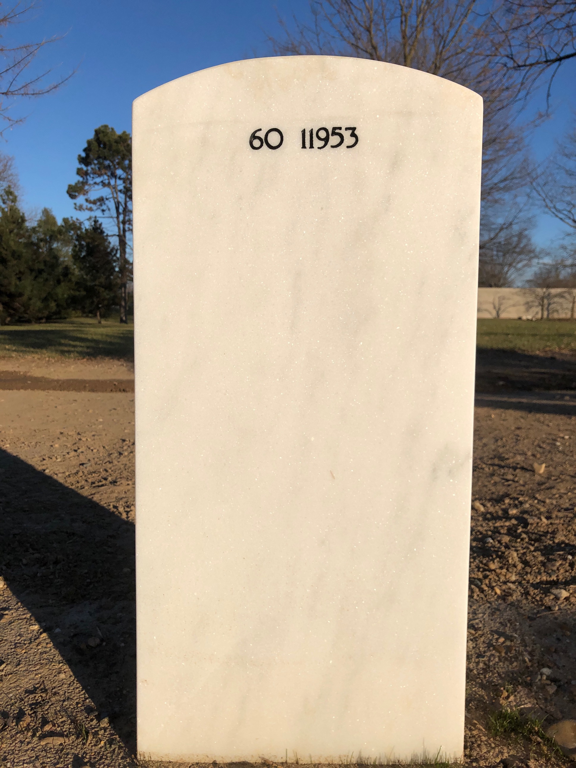 Back of headstone — Nathan Lee Goodman