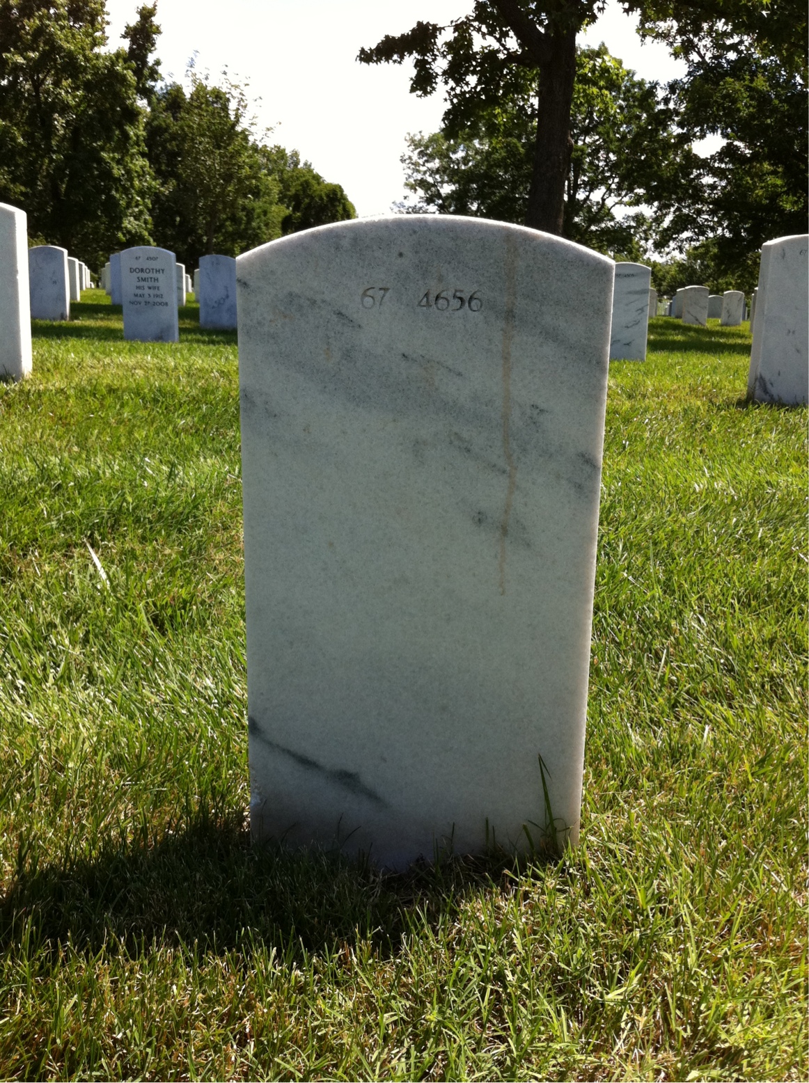 Back of headstone — Upson Bailey