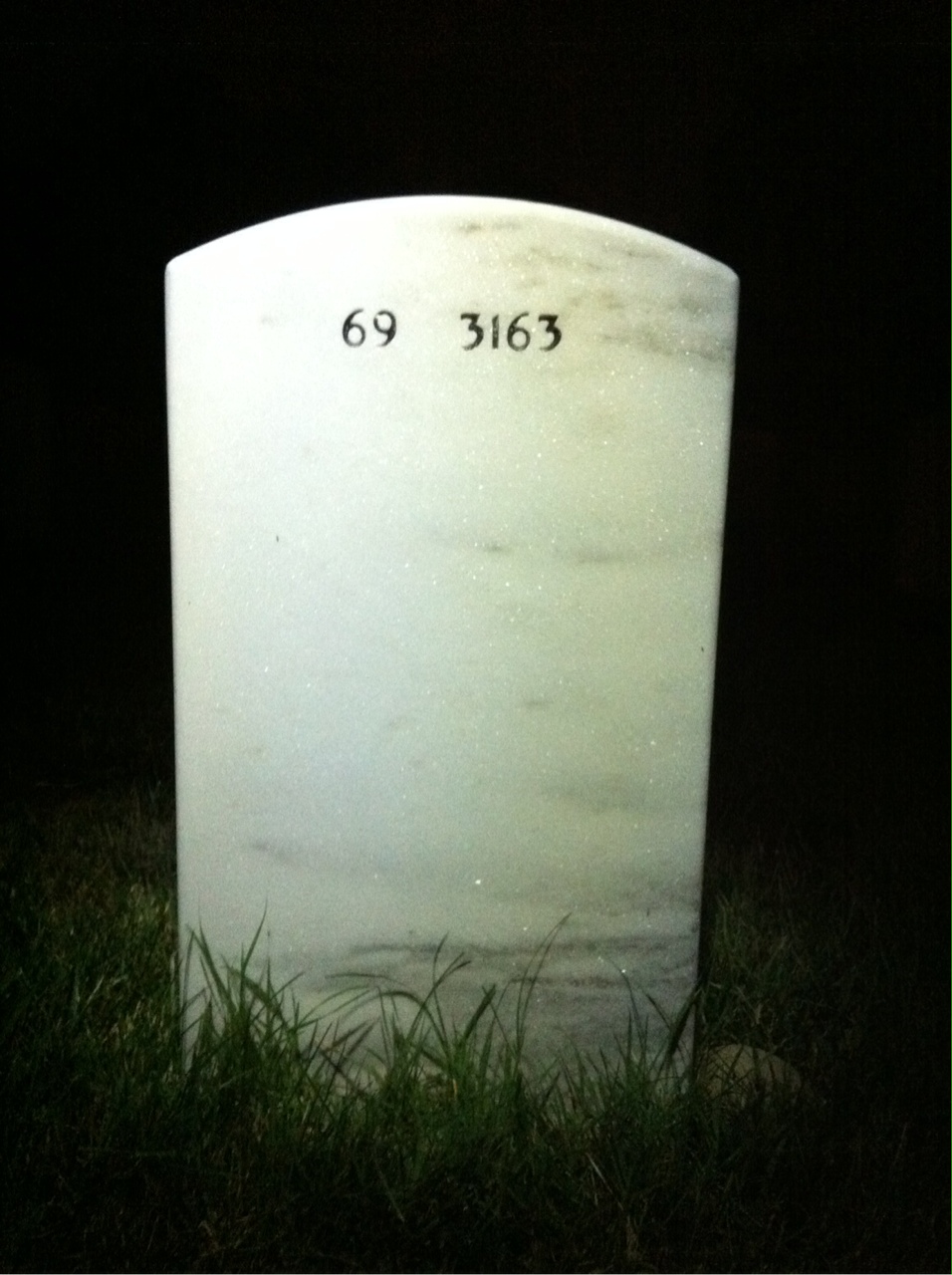 Back of headstone — Francis Moran