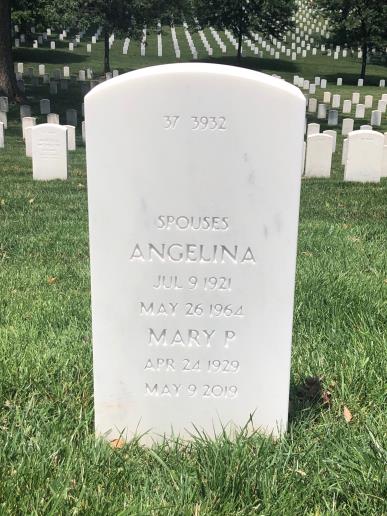 Back of headstone — James Demo
