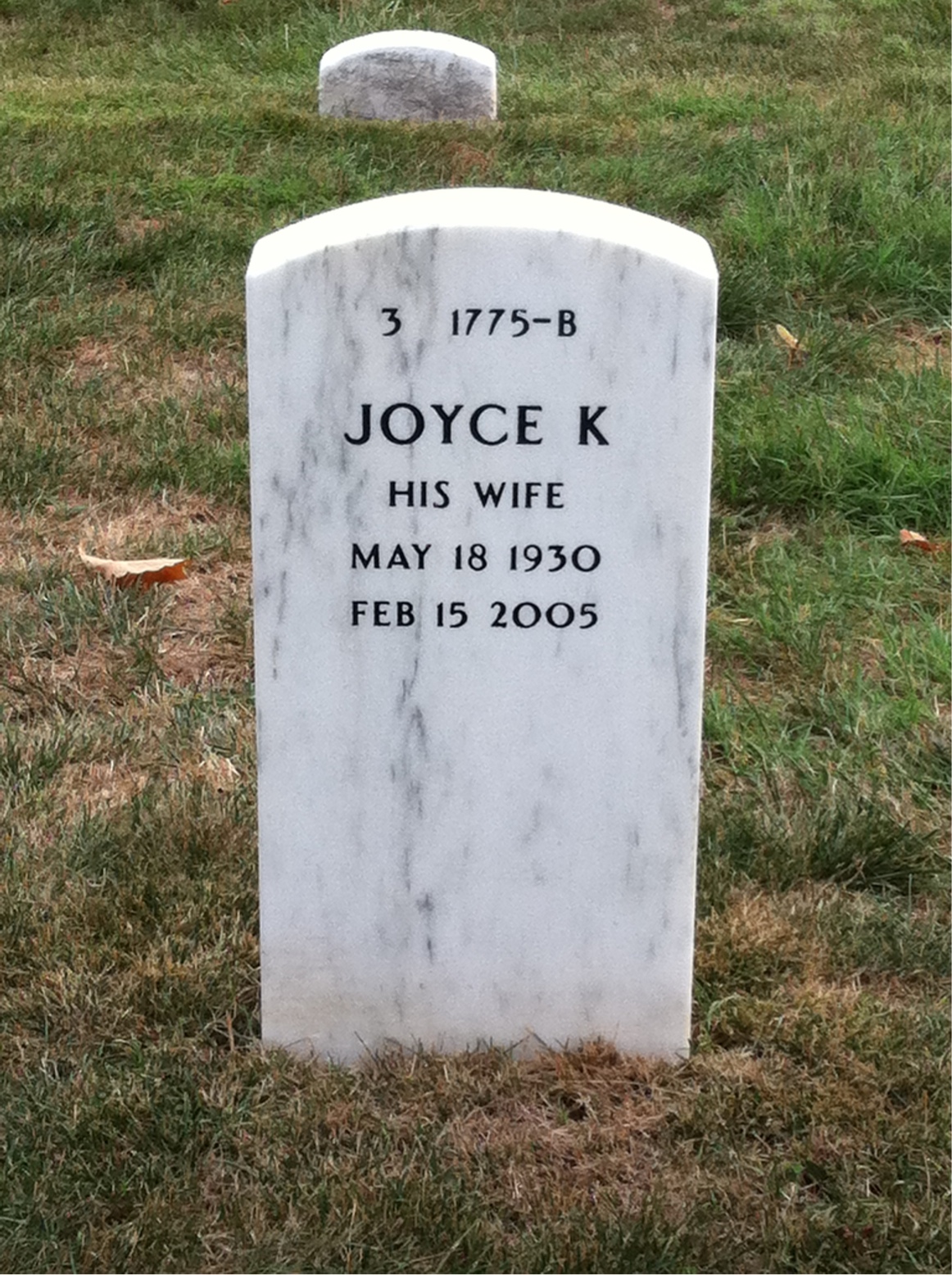 Back of headstone — William Nolde