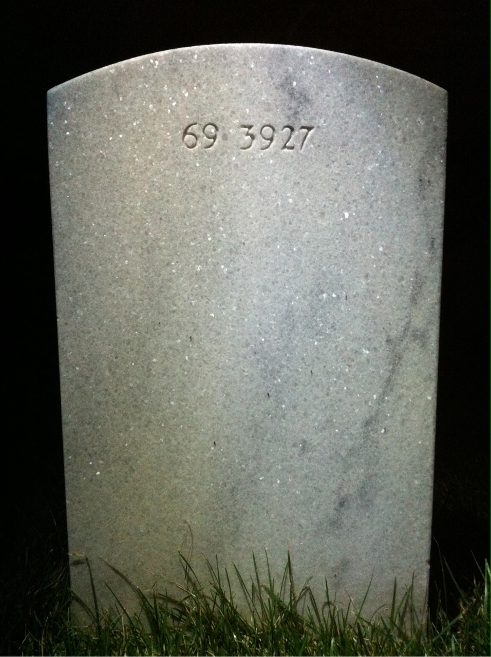 Back of headstone — Alfred Barnett