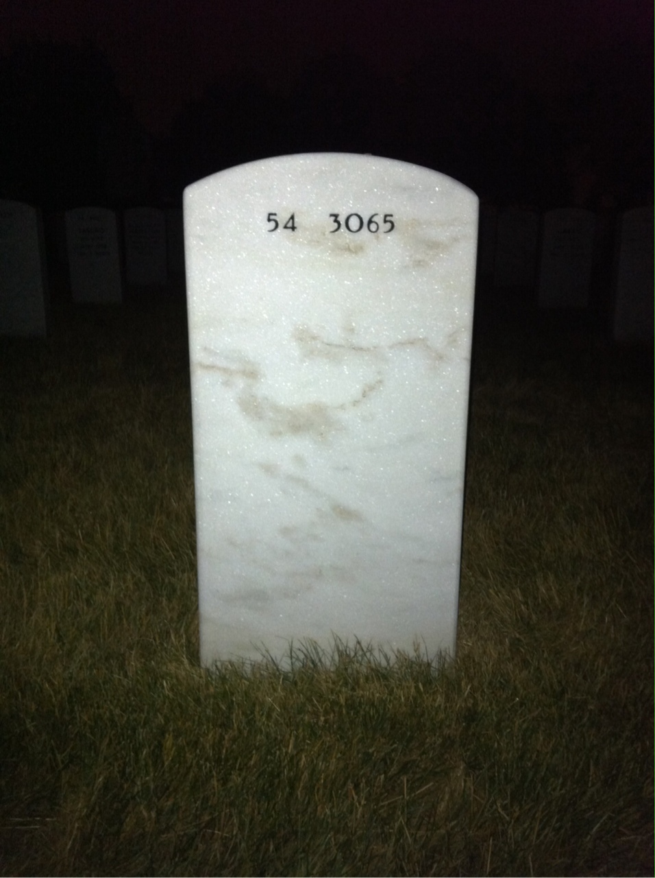 Back of headstone — Francis Purcell