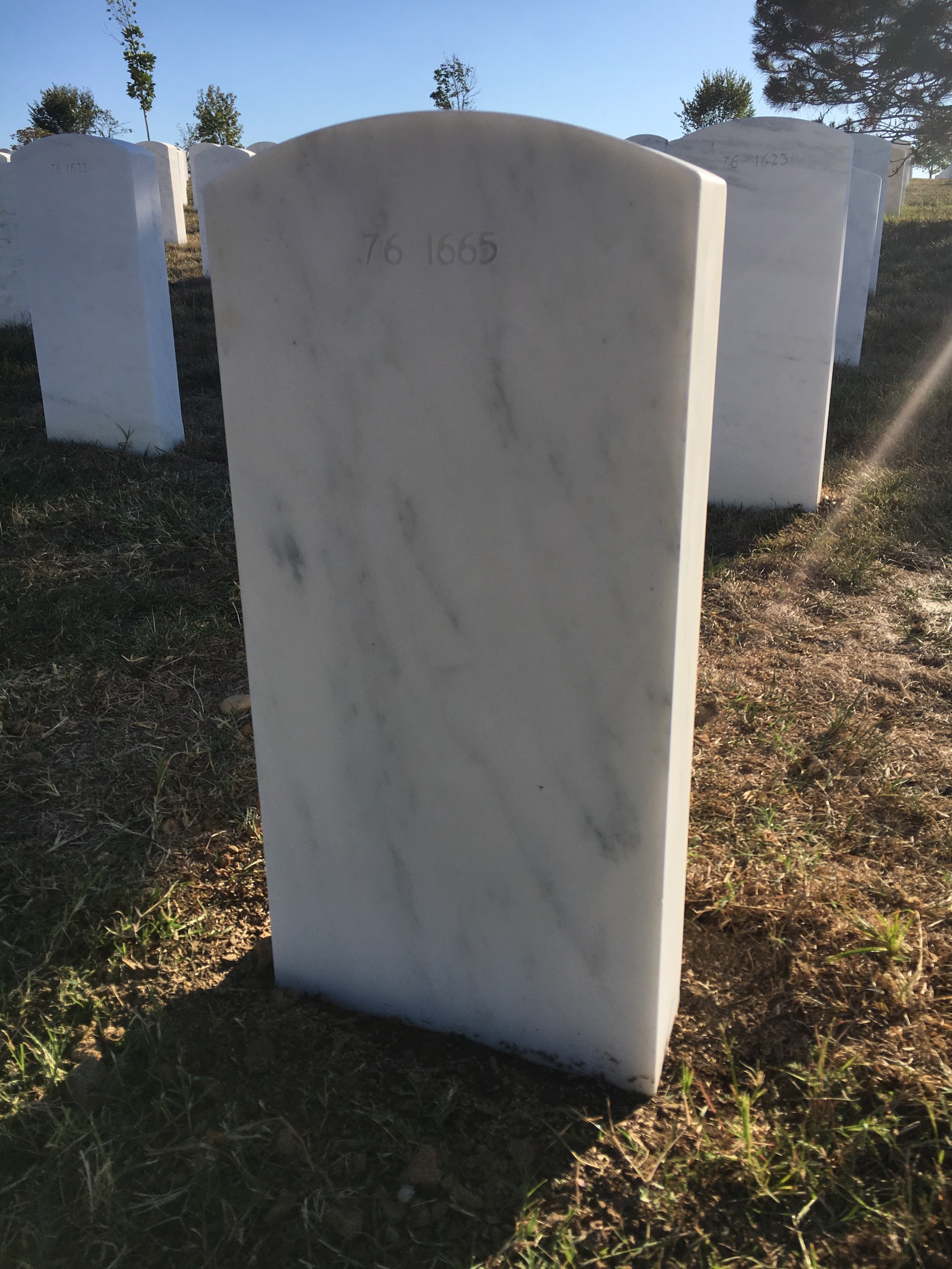 Back of headstone — Todd Ralph Stemple