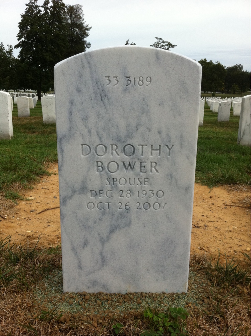 Back of headstone — Donald Senich