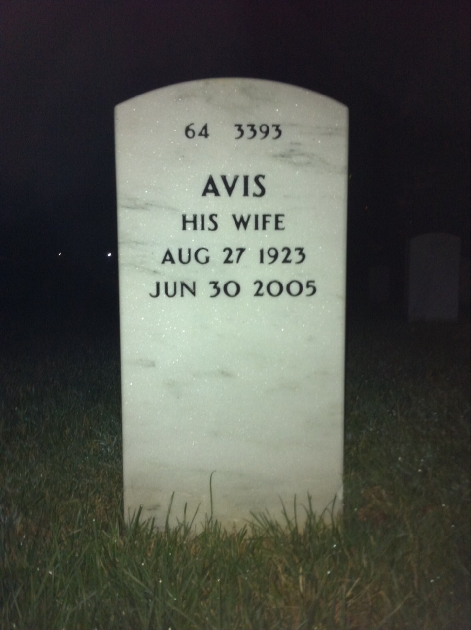 Back of headstone — Aloysius Bobb