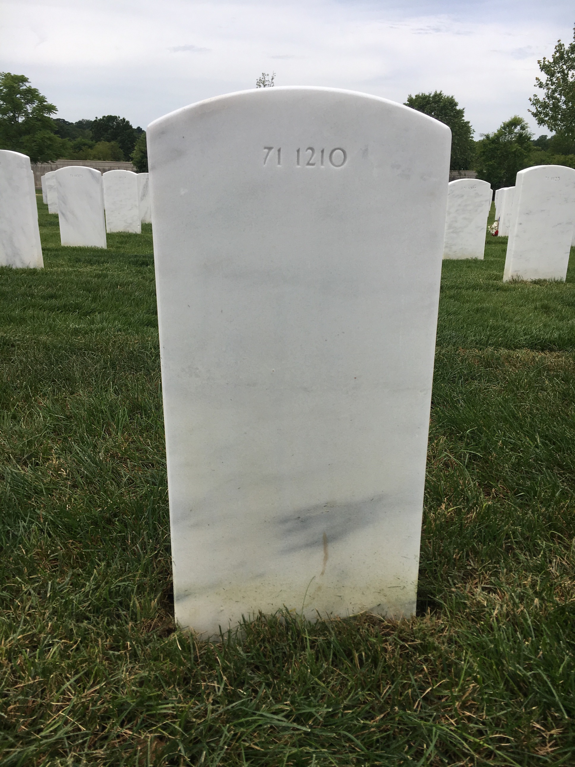 Back of headstone — Thomas M Churan