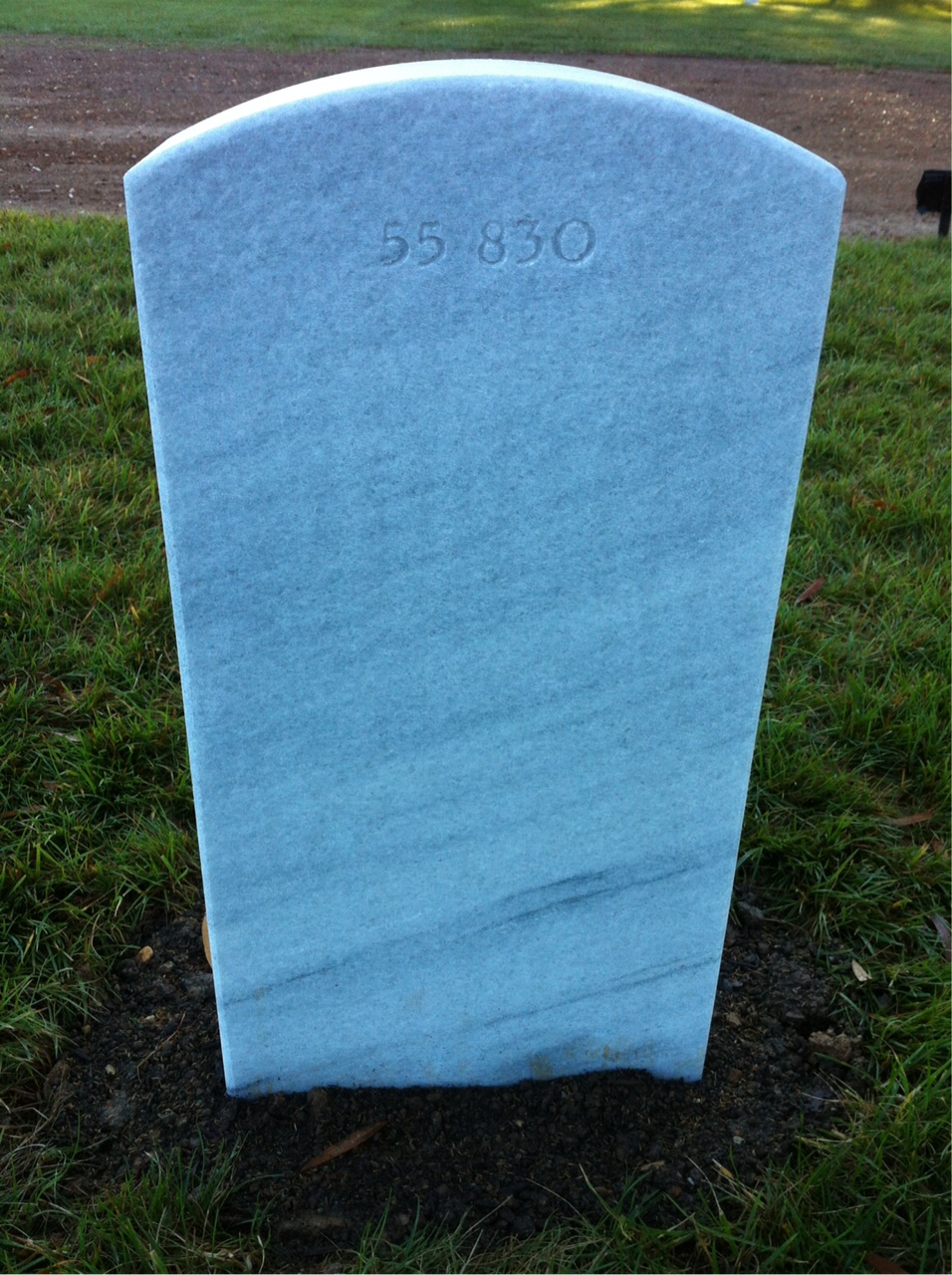 Back of headstone — William Thomas Slaughter