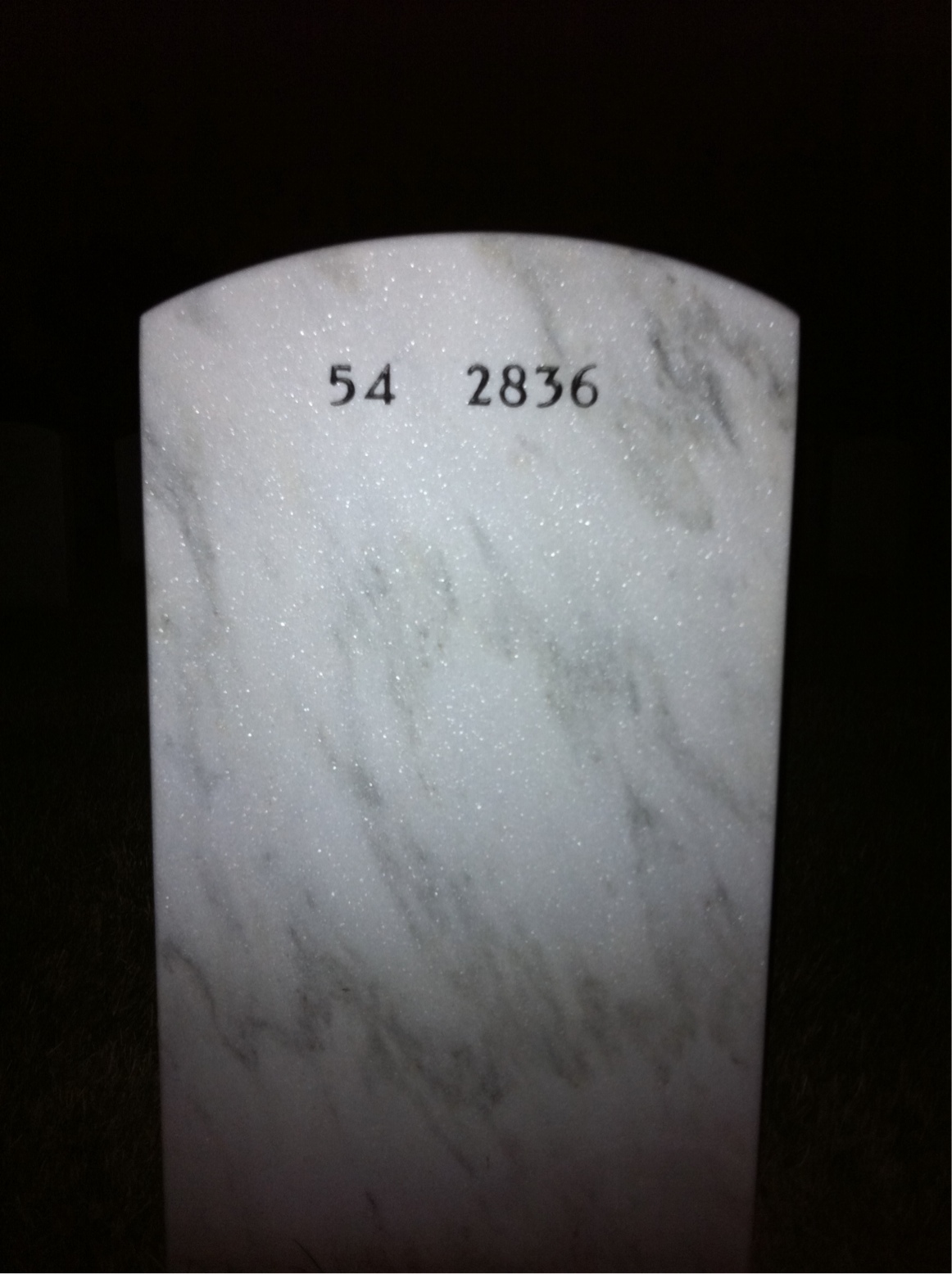 Back of headstone — Mary Roach