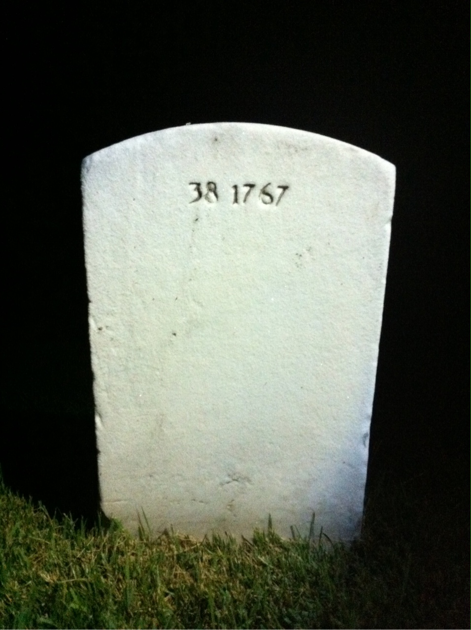 Back of headstone — Haywood Blake