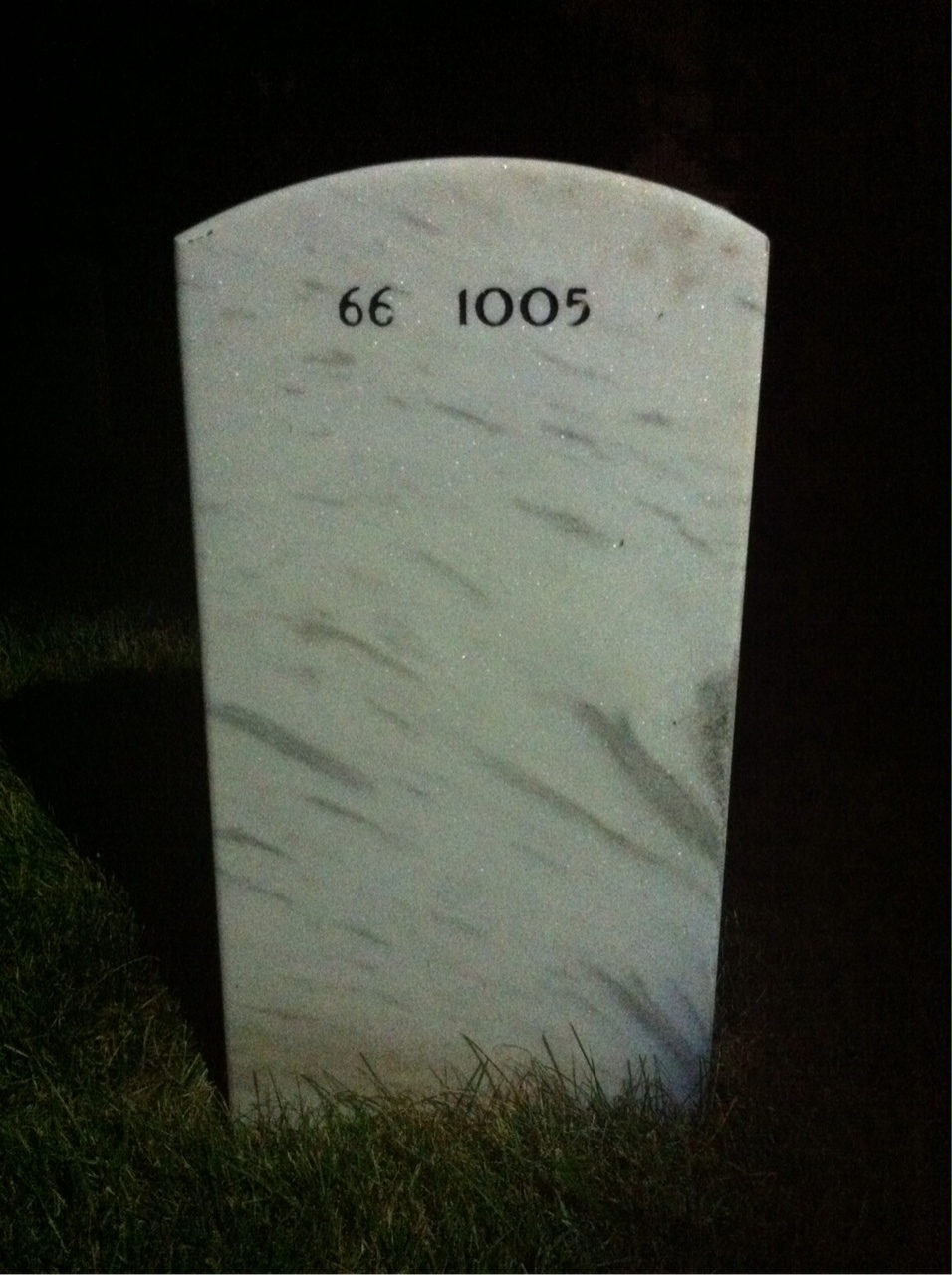 Back of headstone — William Harper
