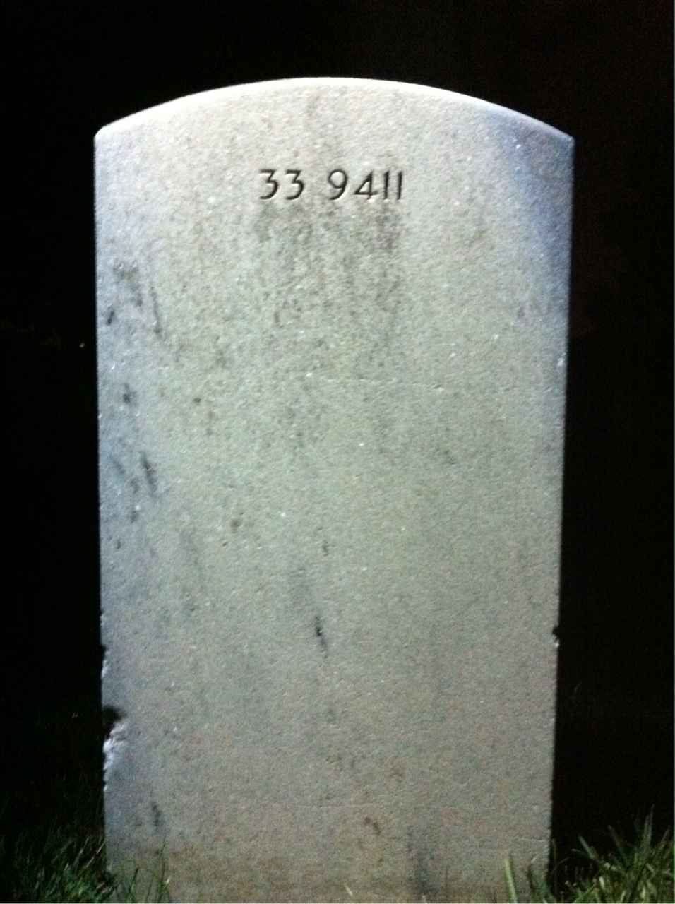 Back of headstone — Isobel Ardinger