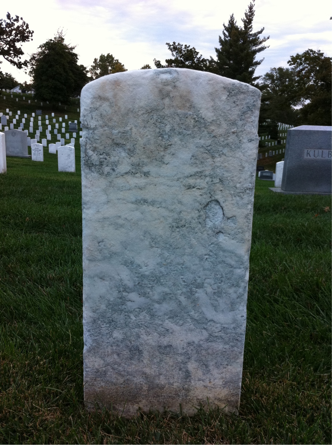 Back of headstone — Andrew Archer